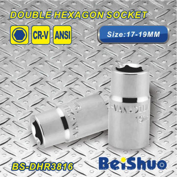 Double douille hexagonale 17-19mm BS-Dhr3816